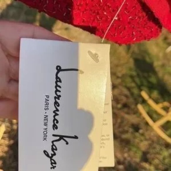 Laurence Kazar sparkly red beaded top L new with tags - Picture 5 of 5